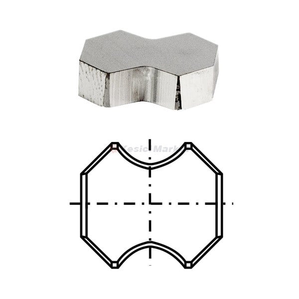 12,7X12,7X3,2 R2 HOLZER/BRANT/SCM ÖZEL PROFİL, KAZIMA VE BANTLAMA MAKİNASI JİLETİ