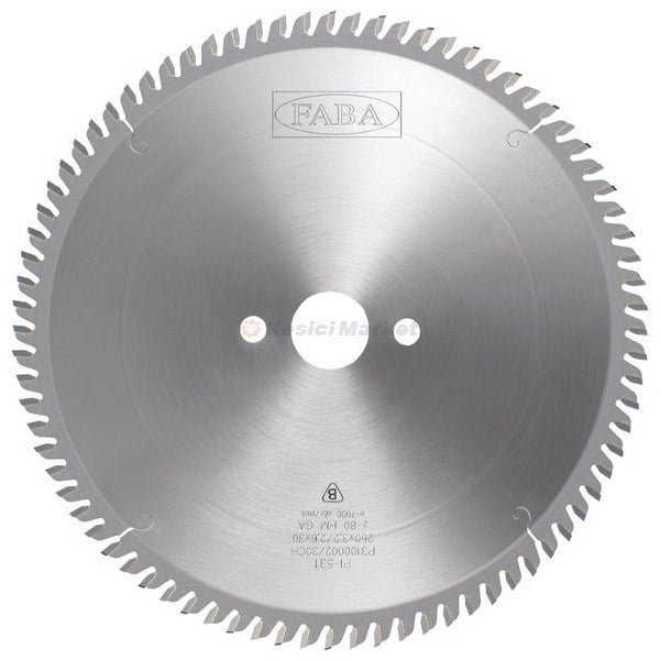 FABA 250x3,2/2,6x30 Z:80 GA HW +5 DERECE CORİAN KESİM TESTERESİ