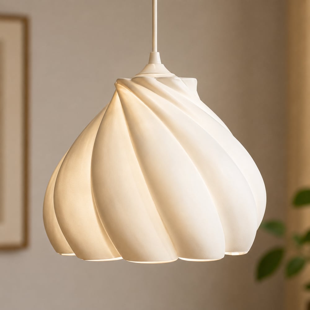 Pumpkin Tekli Avize Yatak Odası Mutfak Sarkıt Avize – Salon ve Oturma Odası Aydınlatması 70CM Beyaz