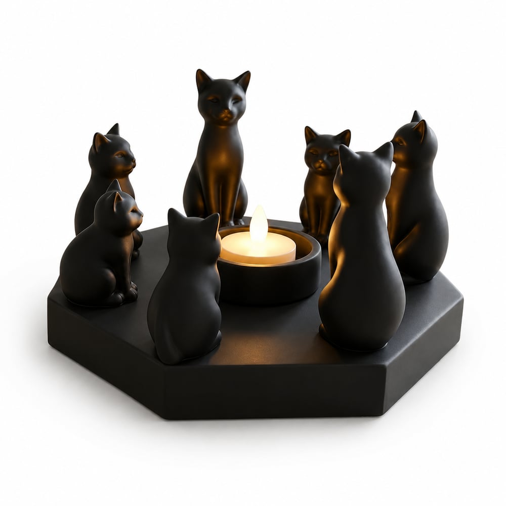 Ri̇tüel Kedi̇ Mumluk Bi̇blo Plasti̇k 20 CM Siyah