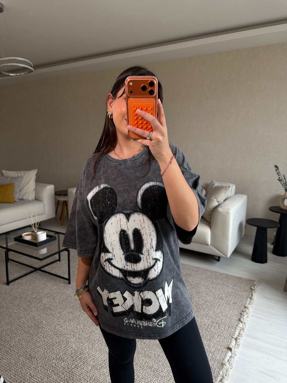 MİCKEY MOUSE BASKILI OVERSIZE TİŞÖRT