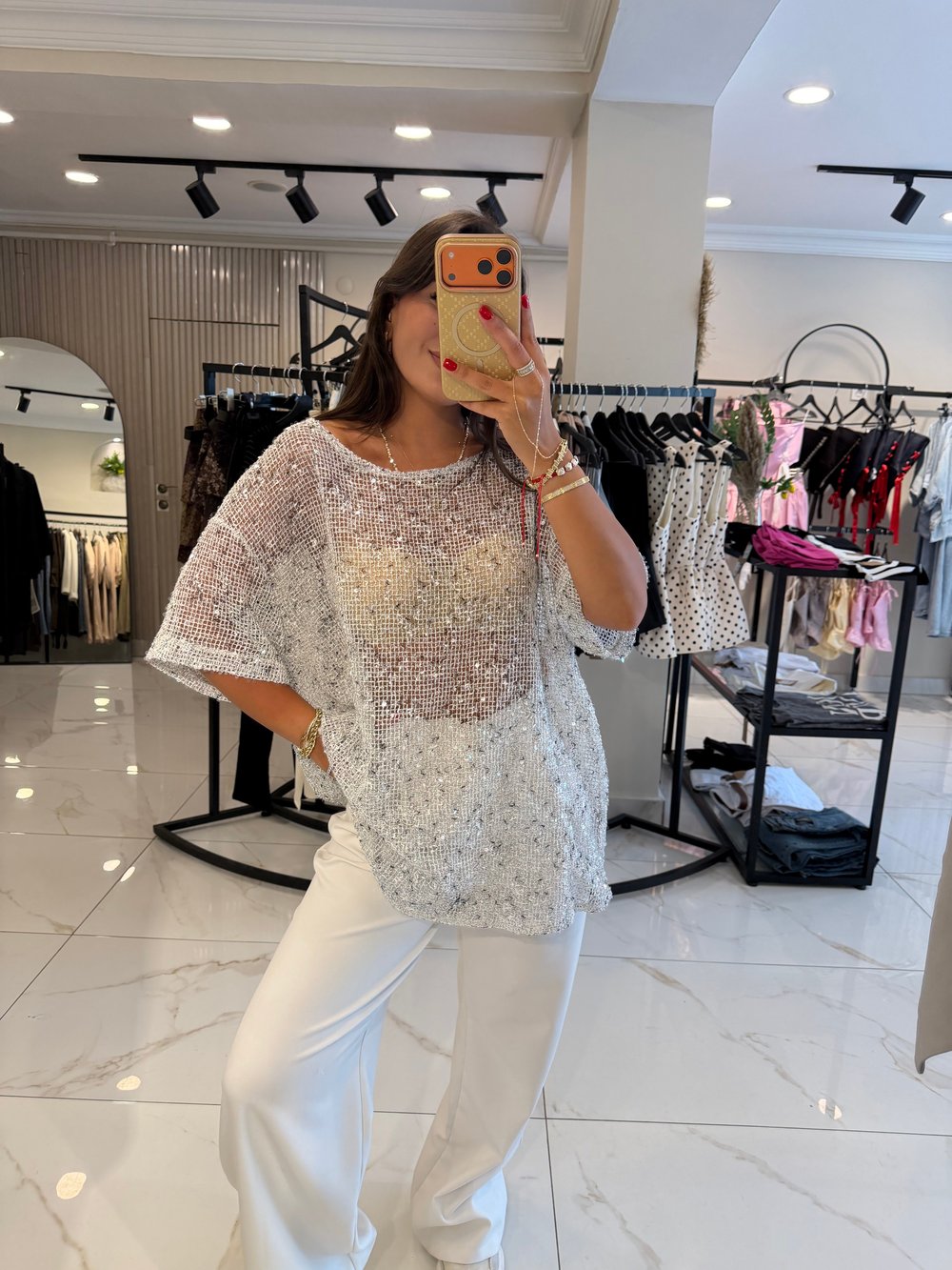 ZR GRİ PULLU BLUZ