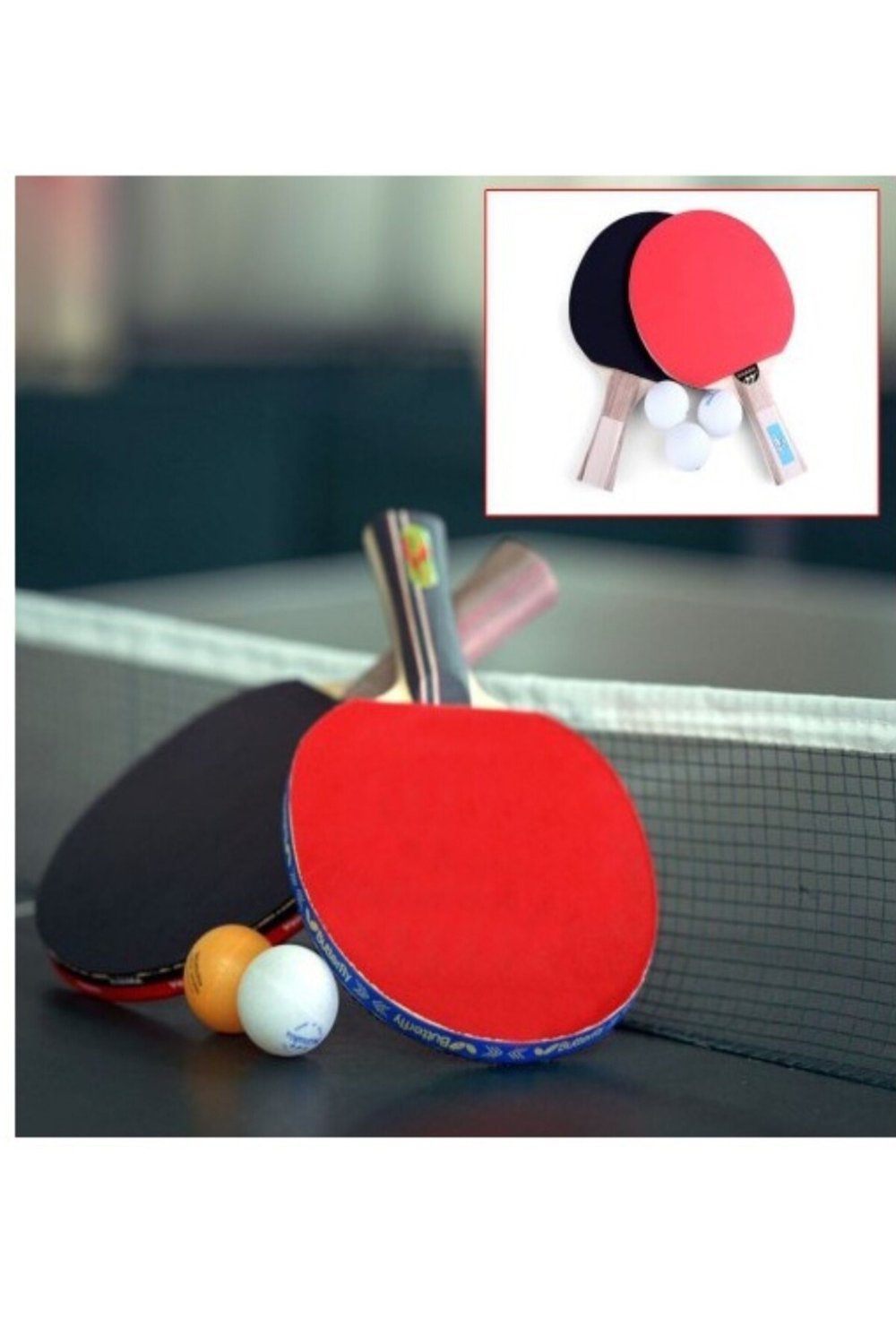 Masa Tenisi Raket ve Top Seti - ( 2 Raket 3 Top )
