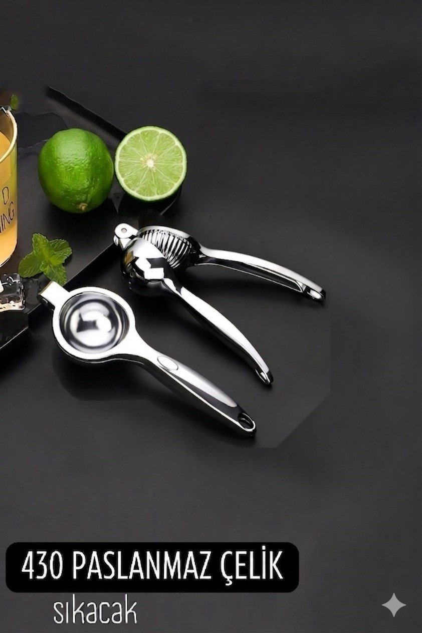 Paslanmaz Çelik Limon Ve Lime Sıkacağı 304 Ağır Çelik Limon Sıkacağı Bar Lime Sıkacağı Avuç İçi