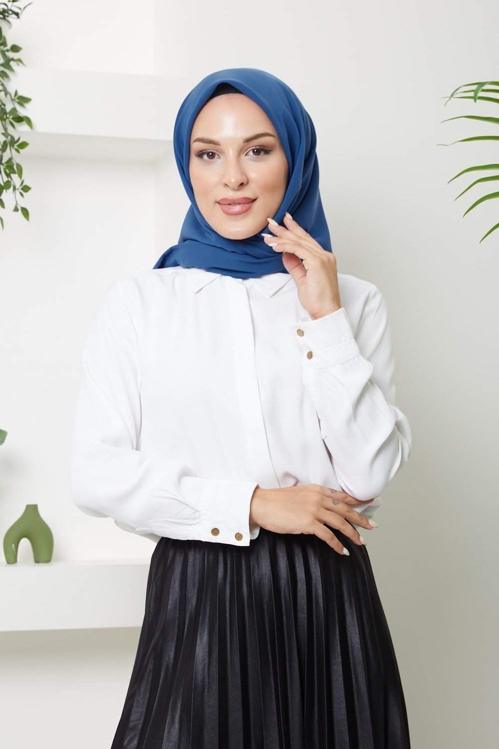 120. cm Medine İpeği Eşarp