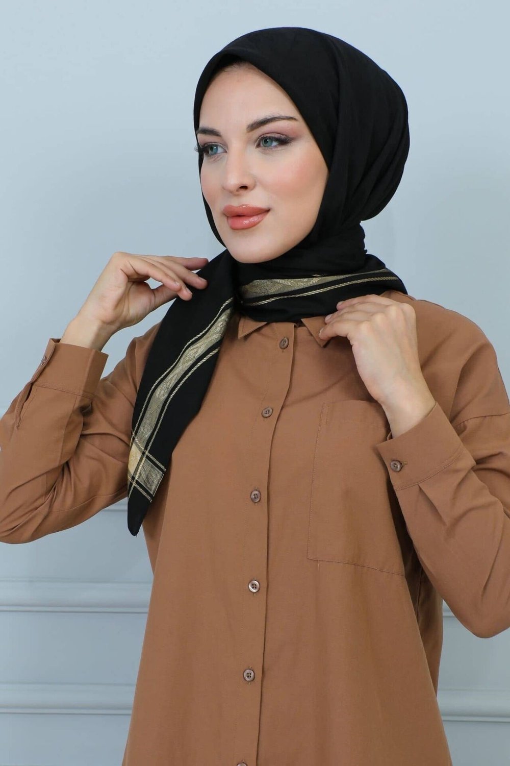 120 cm. Jakar Floş Eşarp