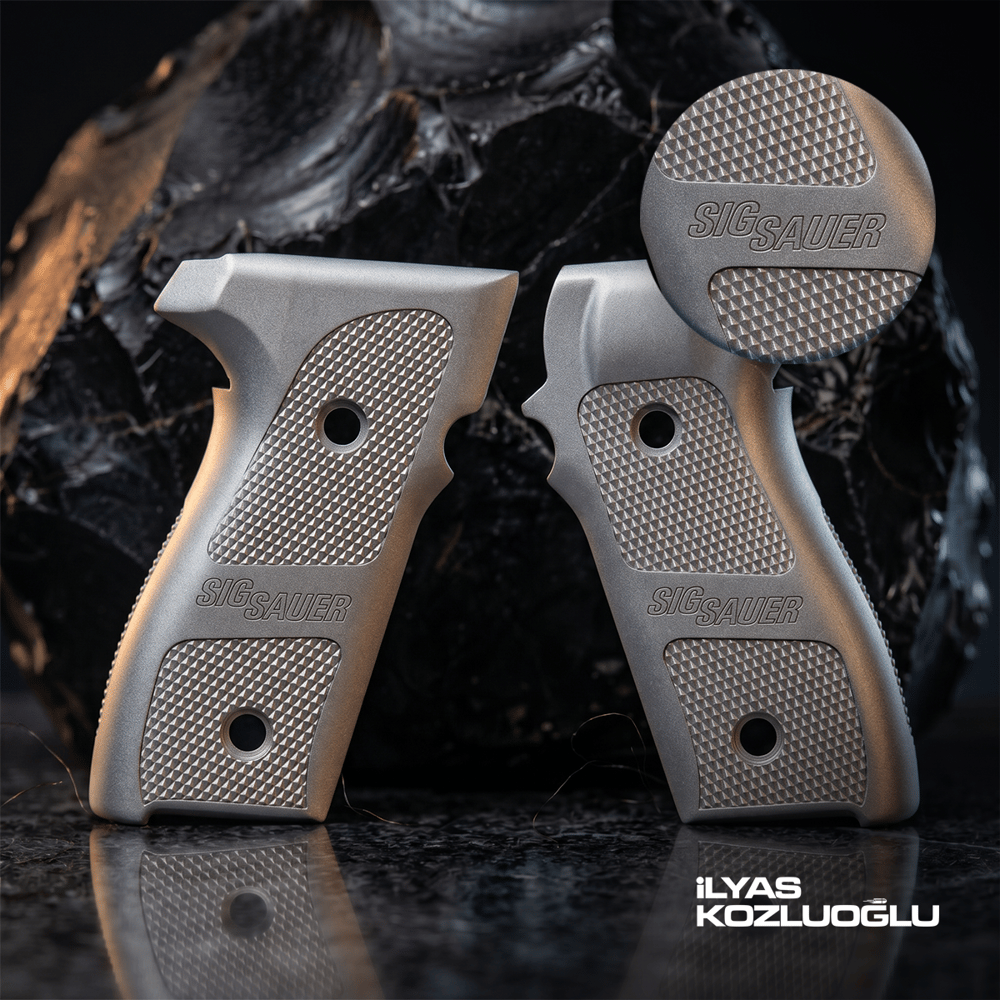 Sig Sauer P226 Alüminyum Kabza Tam Yüzey Desenli SIG SAUER Yazılı
