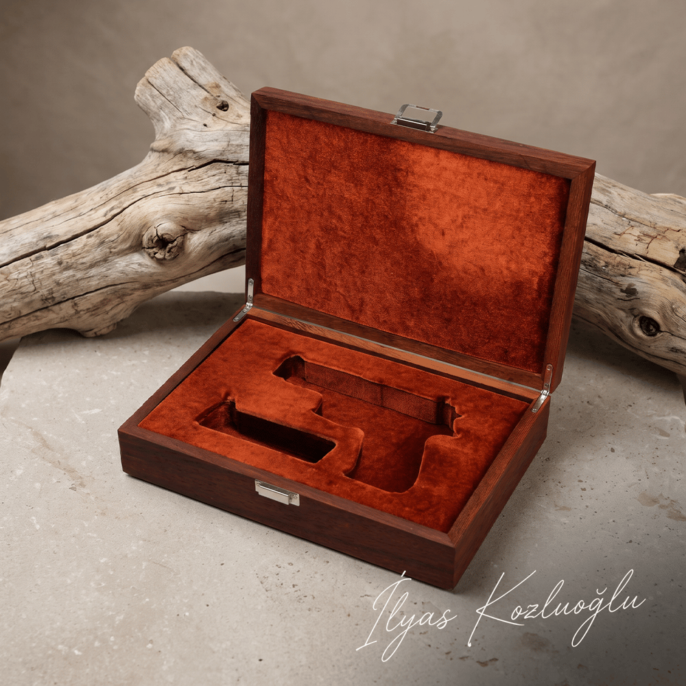 Sig Sauer P229 Uyumlu Özel Tasarım Ahşap Tabanca Saklama Kutusu