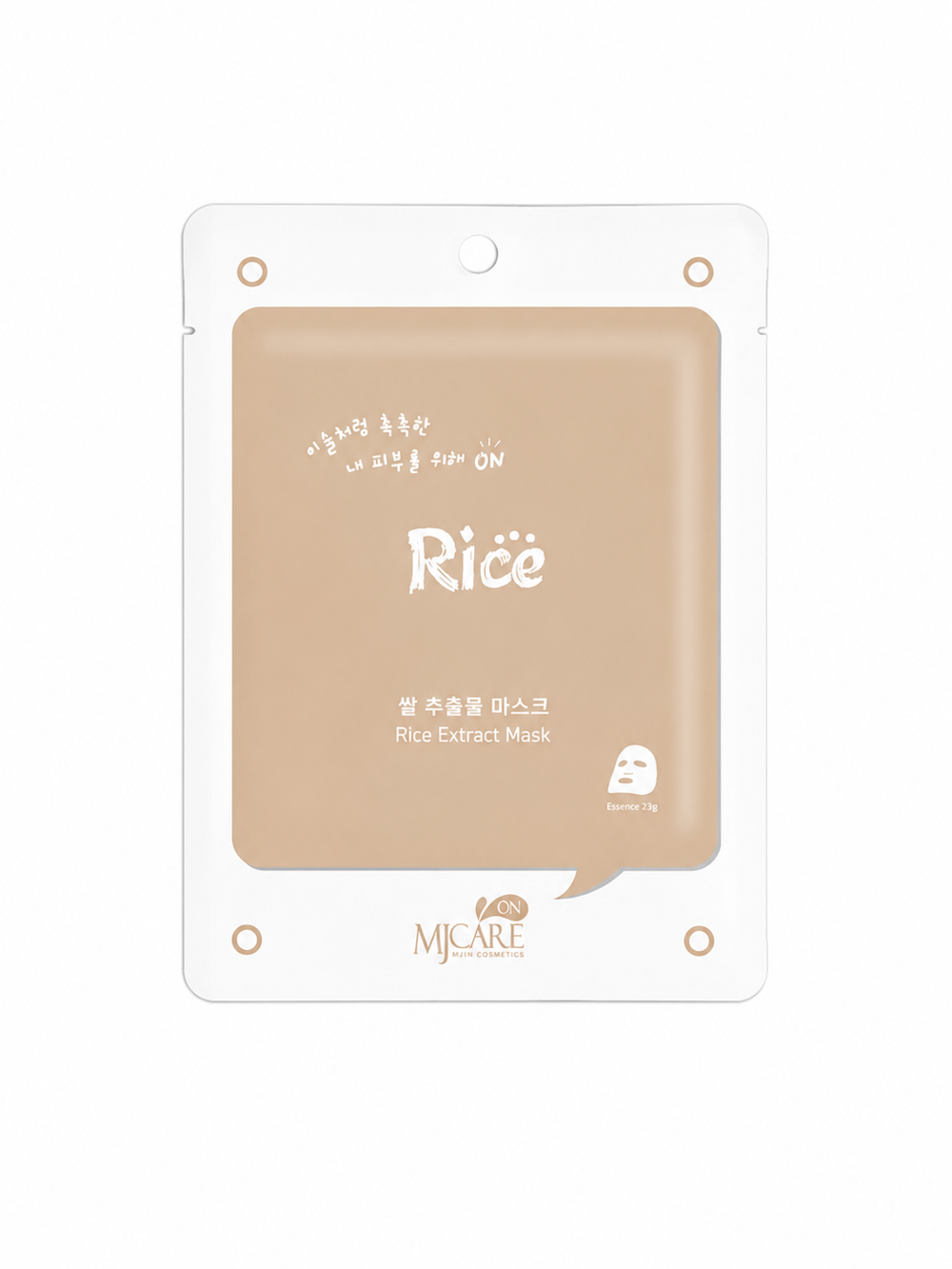 MJCARE Rice Facial Mask (Pirinç Özlü Nemlendirici ve Aydınlatıcı Yüz Maskesi)