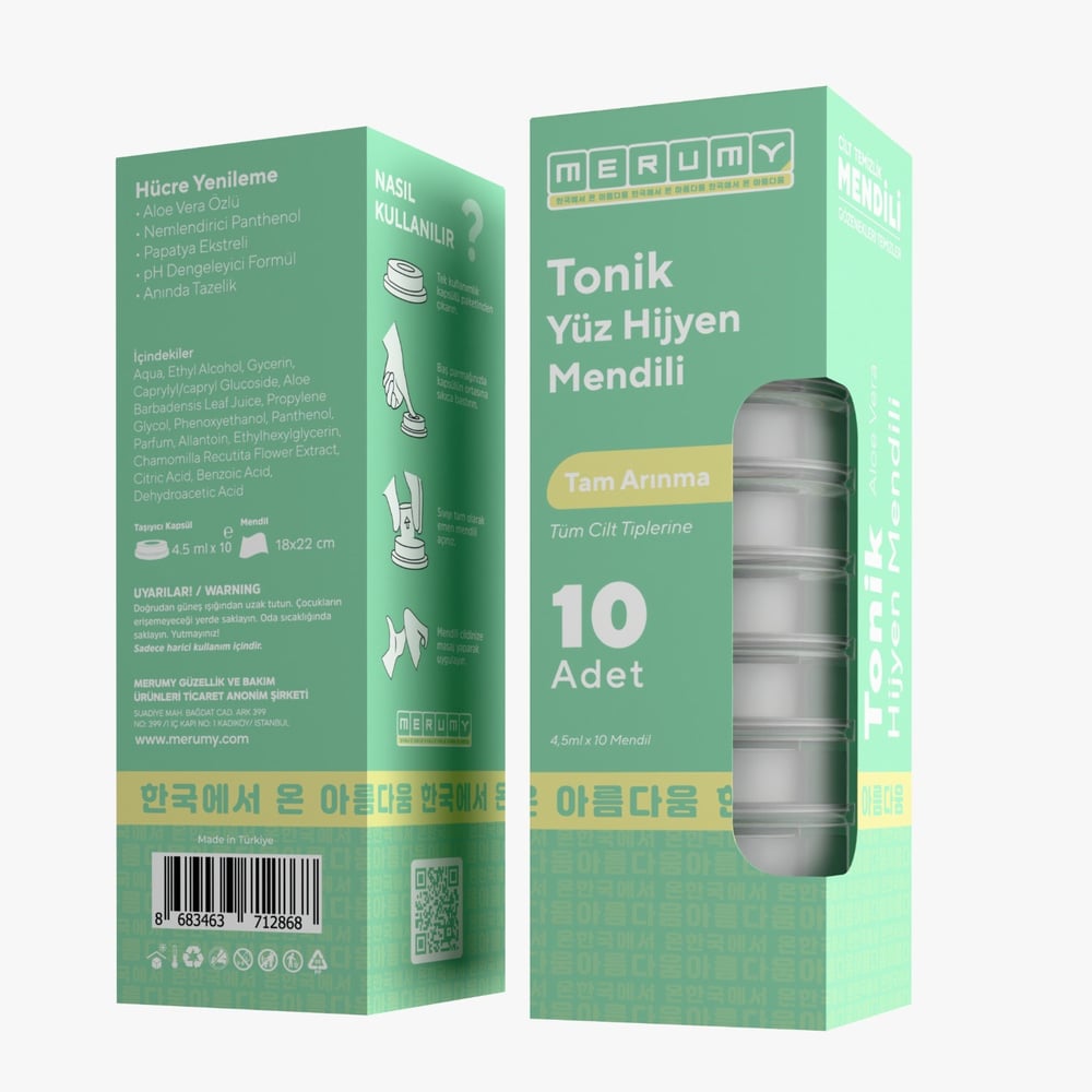 Tonik Yüz Hijyen Mendili