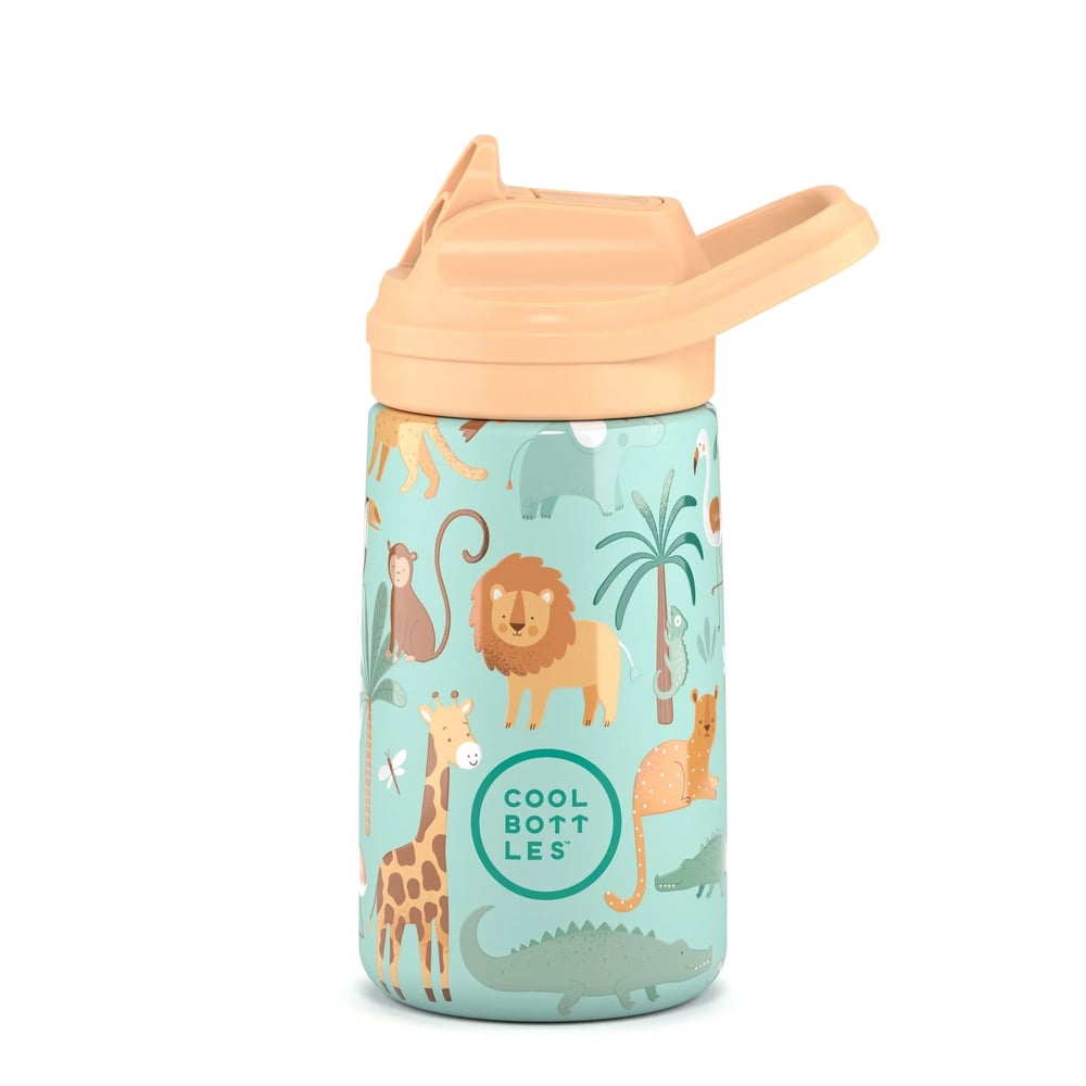 Cool Bottles Paslanmaz Çelik Suluk -  The Kiddie Bottle - Little Wheels 350ml-CBKD35LW