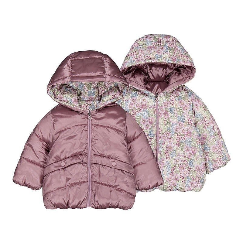 Kız Bebek Çiçek Detaylı Mont