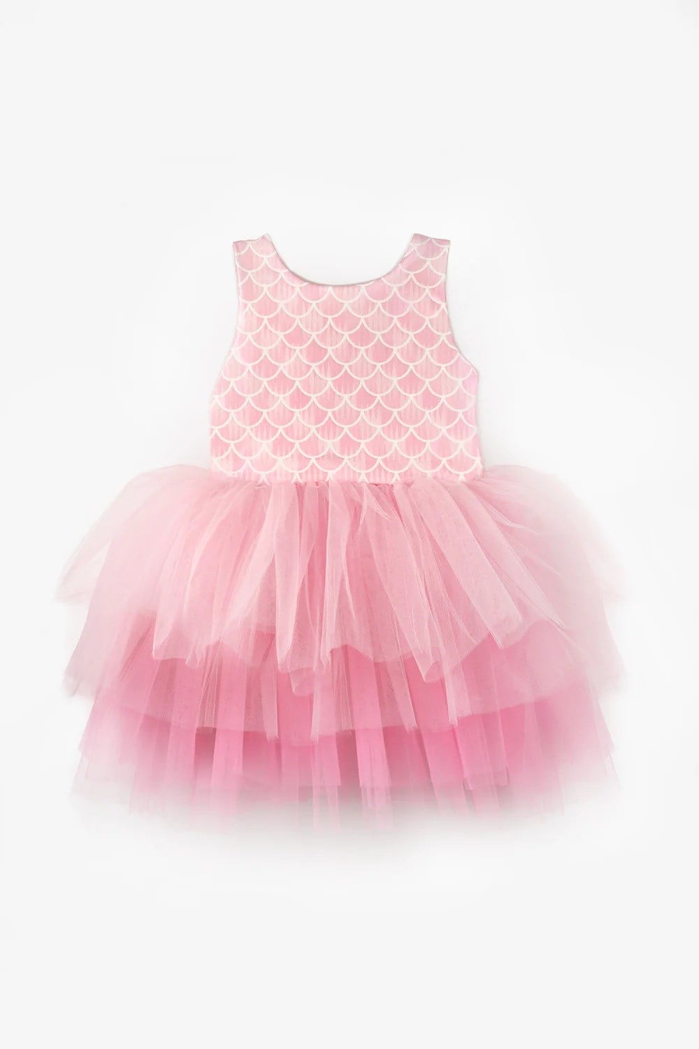 Le Mabelle Pembe Tül Etekli Deniz Kızı Desenli Kız Bebek Elbise 