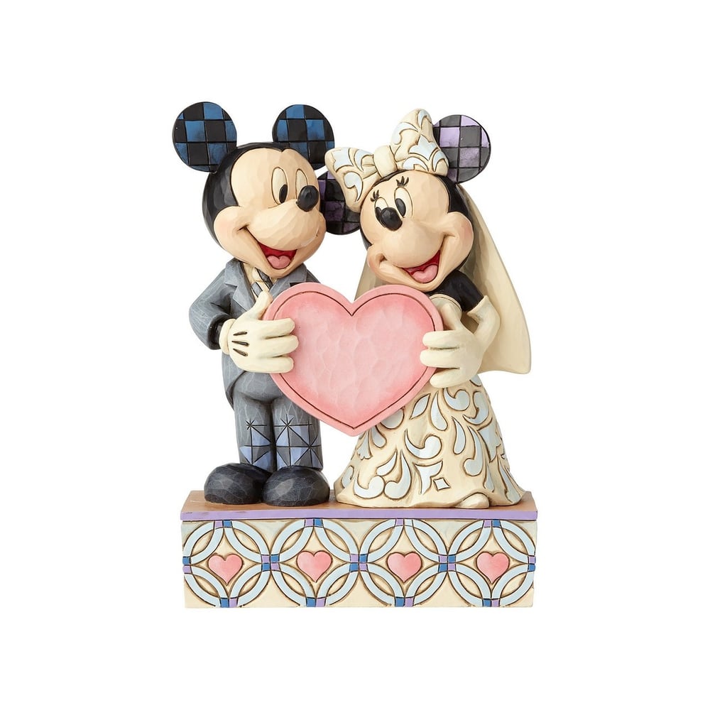 İki Ruh, Tek Kalp Mickey Mouse ve Minnie Mouse Figür Biblo
