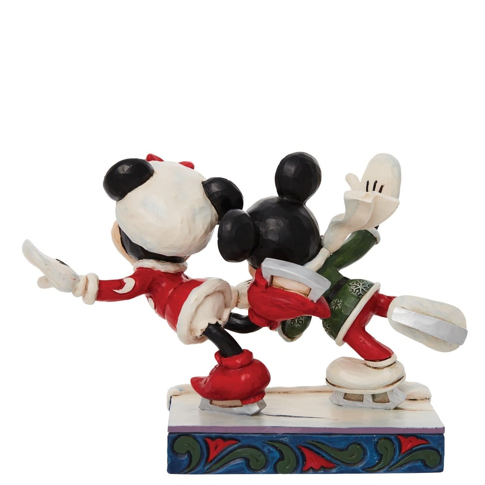 Mickey ve Minnie Buz Pateni Figür Biblo