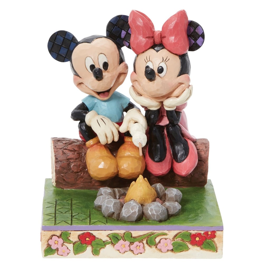 Mickey ve Minnie Mouse Kamp Ateşi Figür Biblo