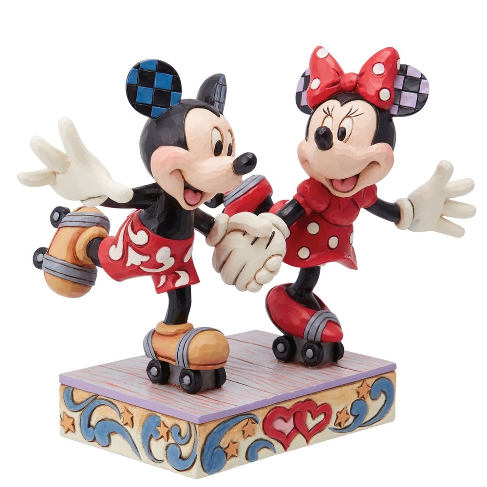 Mickey ve Minnie Mouse Paten Figür Biblo