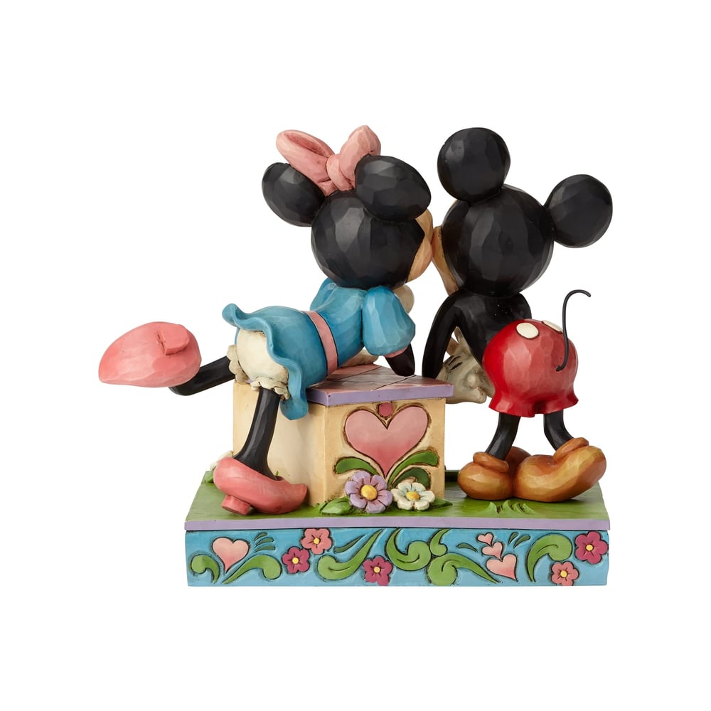 Öpüşme Kabini Mickey Mouse ve Minnie Mouse Figür Biblo