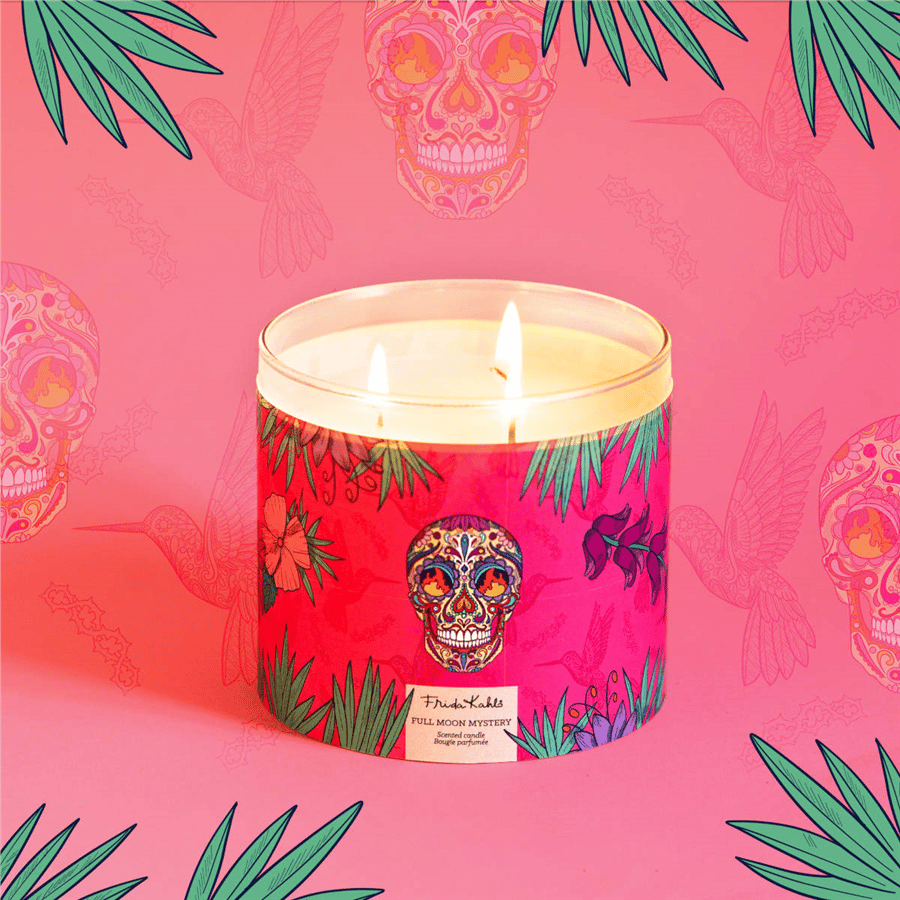 Frida Kahlo Full Moon Mystery Odunsu Kokulu 3 Fitilli Mum 400 gr