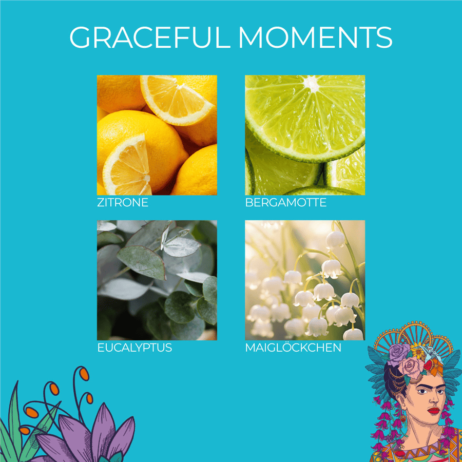 Frida Kahlo Graceful Moments Çiçeksi Narenciye Kokulu 3 Fitilli Mum