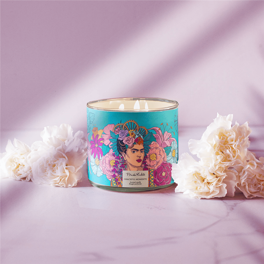 Frida Kahlo Graceful Moments Çiçeksi Narenciye Kokulu 3 Fitilli Mum