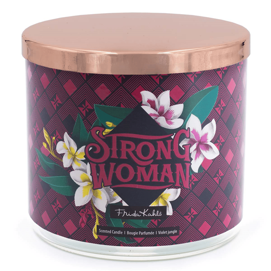 Frida Kahlo Güçlü Kadın Temalı Kokulu Mum - 400 gr, 3 Fitil