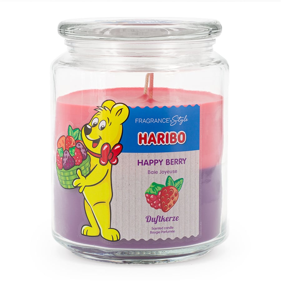 Haribo Happy Berry Lisanslı Meyveli Kokulu Mum - 100 Saat Yanma Süresi