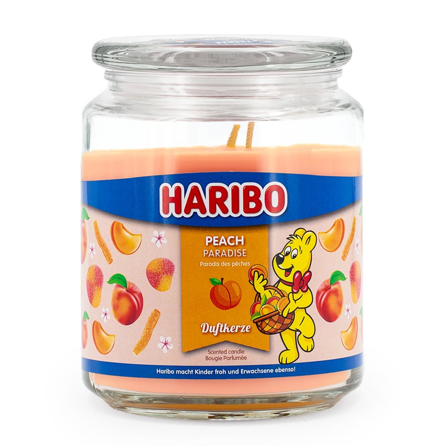 Haribo Şeftali Cenneti Kokulu Mum - 100 Saat Yanma Süresi
