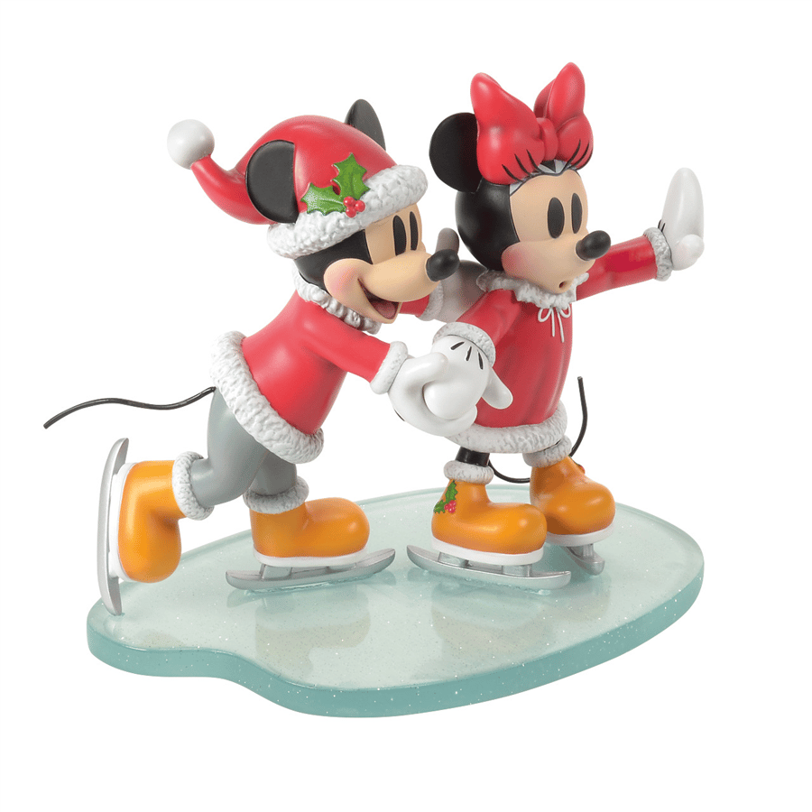 Mickey ve Minnie Buz Pateni Lisanslı Figür Biblo 15 cm