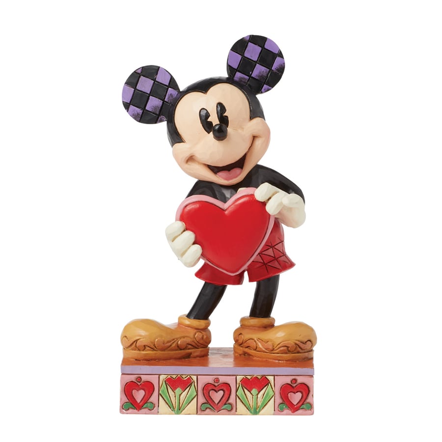 Mickey Mouse Kalp Detaylı Kişiselleştirilebilir Lisanslı Figür