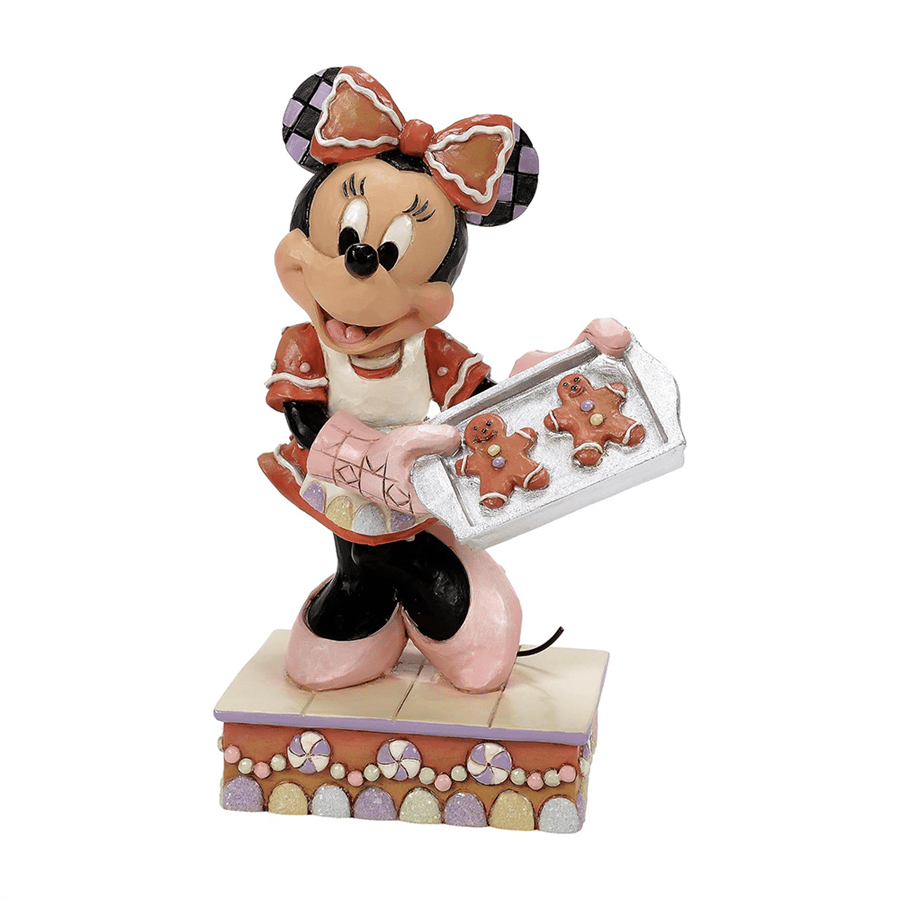 Minnie ve Gingerbread Cookies Lisanslı Figür Biblo 14 cm