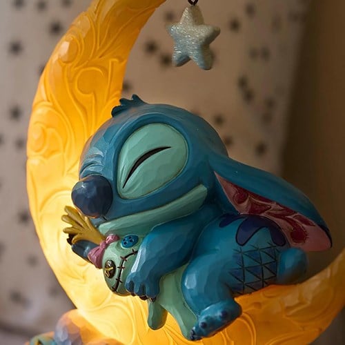 Stitch Ve Scrump On Led Moon Lisanslı Figür Biblo