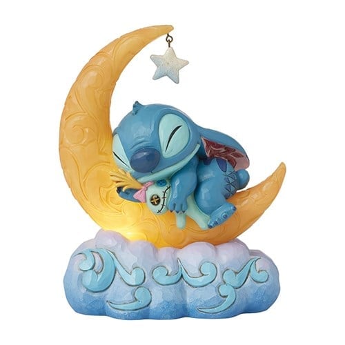 Stitch Ve Scrump On Led Moon Lisanslı Figür Biblo