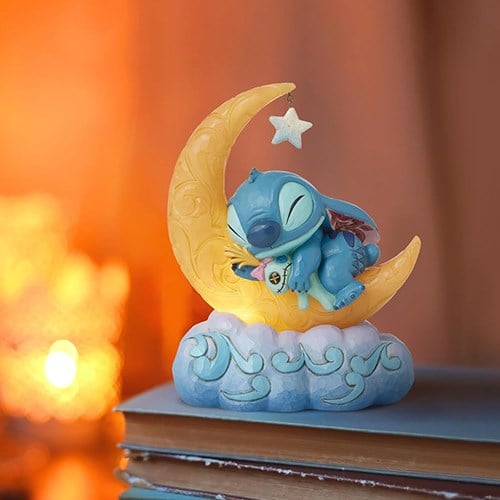 Stitch Ve Scrump On Led Moon Lisanslı Figür Biblo