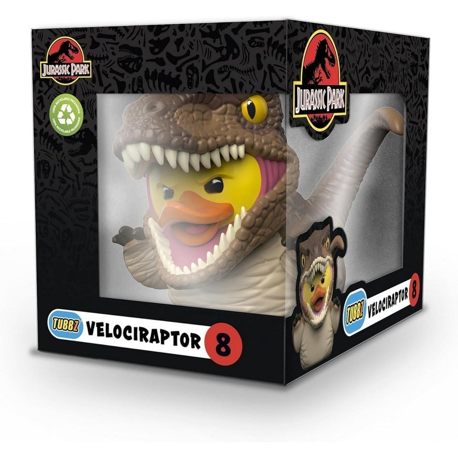 Jurassic Park Velociraptor Cosplay Ördek Tubbz Lisanslı Koleksiyon Figürü