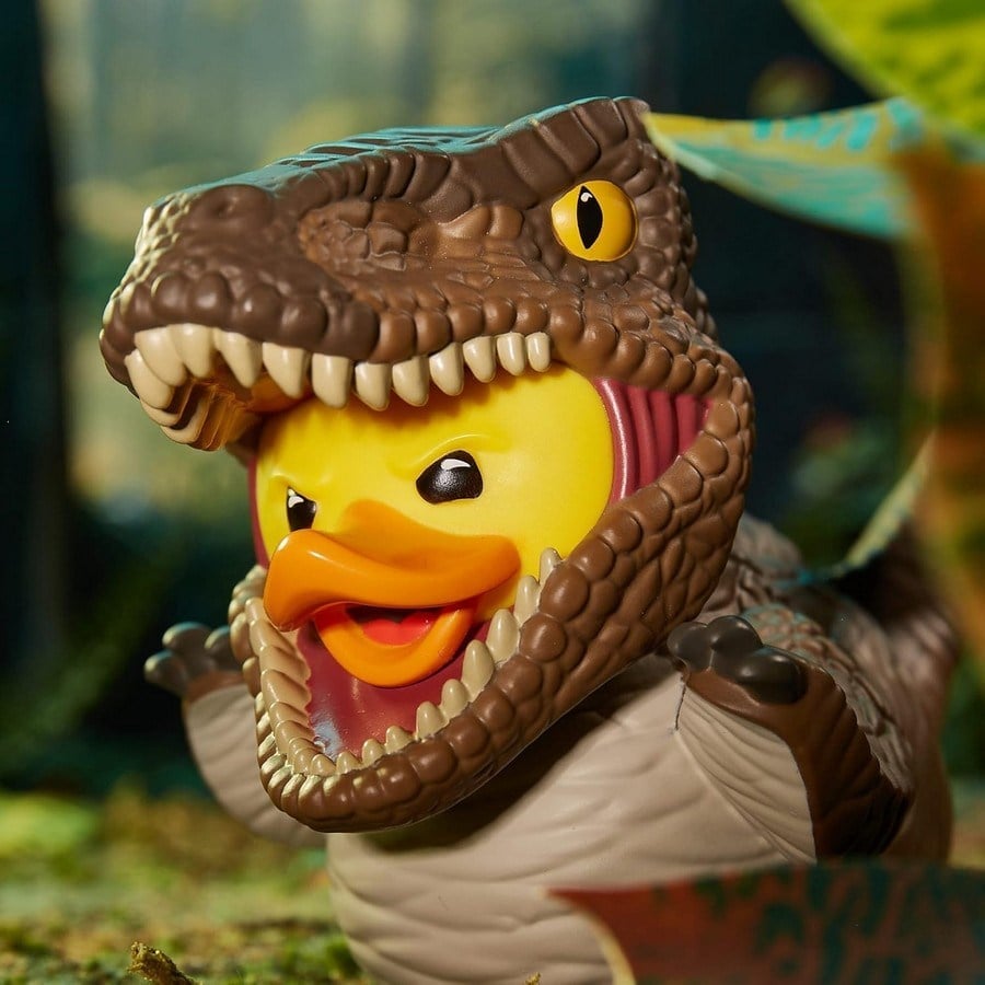 Jurassic Park Velociraptor Cosplay Ördek Tubbz Lisanslı Koleksiyon Figürü