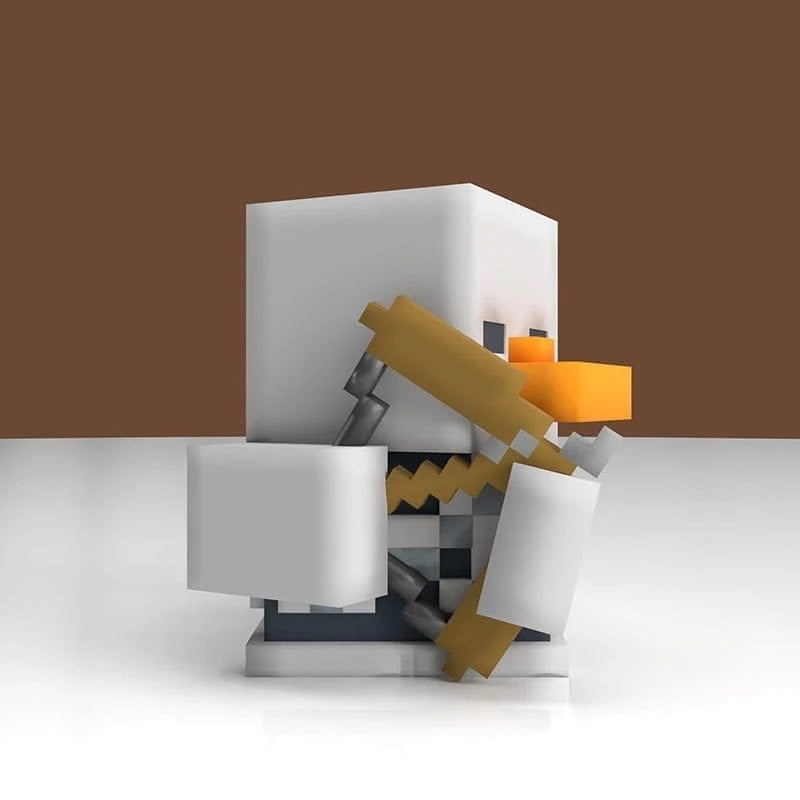 Minecraft Skeleton Tubbz Lisanslı Cosplay Ördek Koleksiyon Figürü
