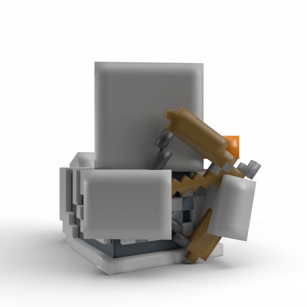 Minecraft Skeleton Tubbz Lisanslı Cosplay Ördek Koleksiyon Figürü