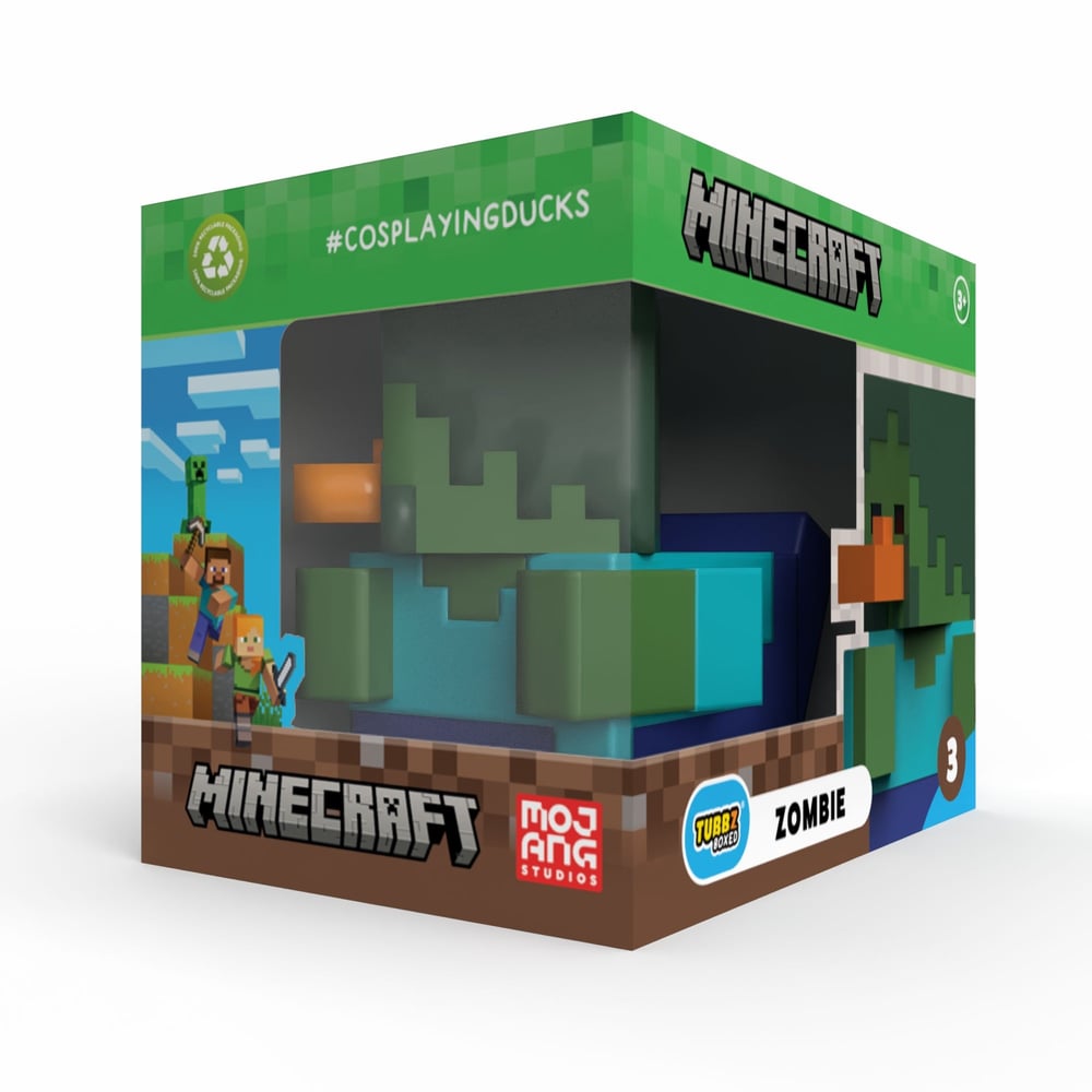 Minecraft Zombie Tubbz Lisanslı Cosplay Ördek Koleksiyon Figürü