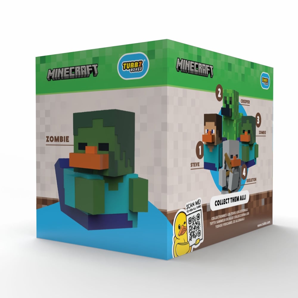 Minecraft Zombie Tubbz Lisanslı Cosplay Ördek Koleksiyon Figürü