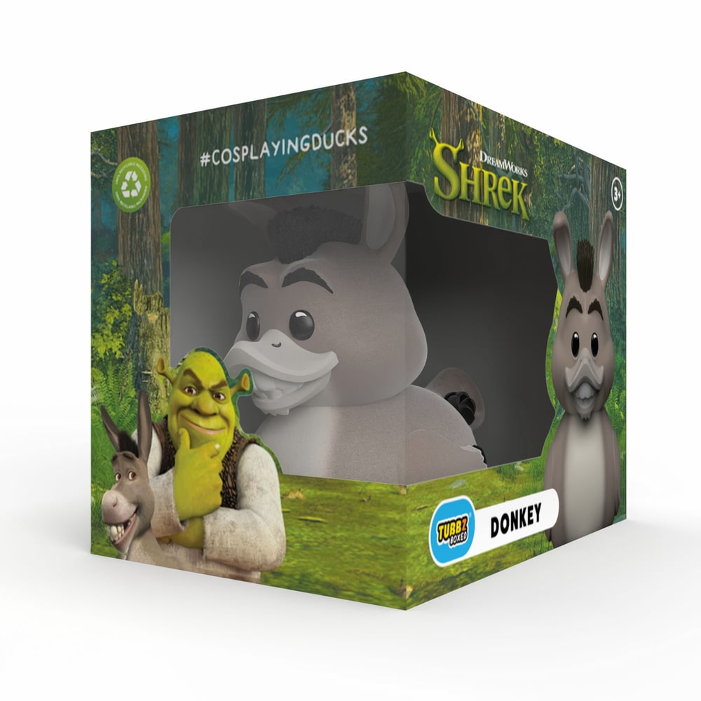 Shrek Donkey Flocked Kaplamalı Lisanslı Cosplay Ördek Figür