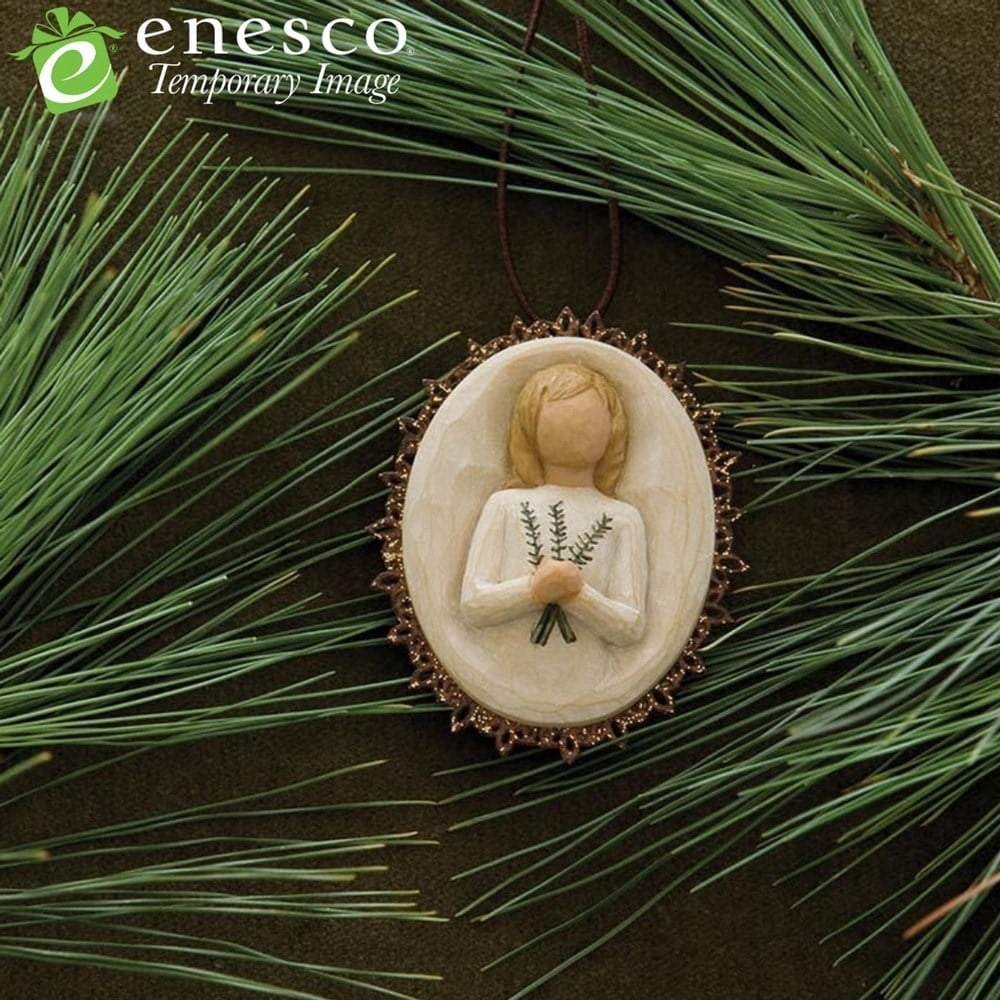 Willow Tree Remembrance Metal-Edged Ornament Hatıra Metal Kenarlı Süsleme Dekoratif Figür Biblo