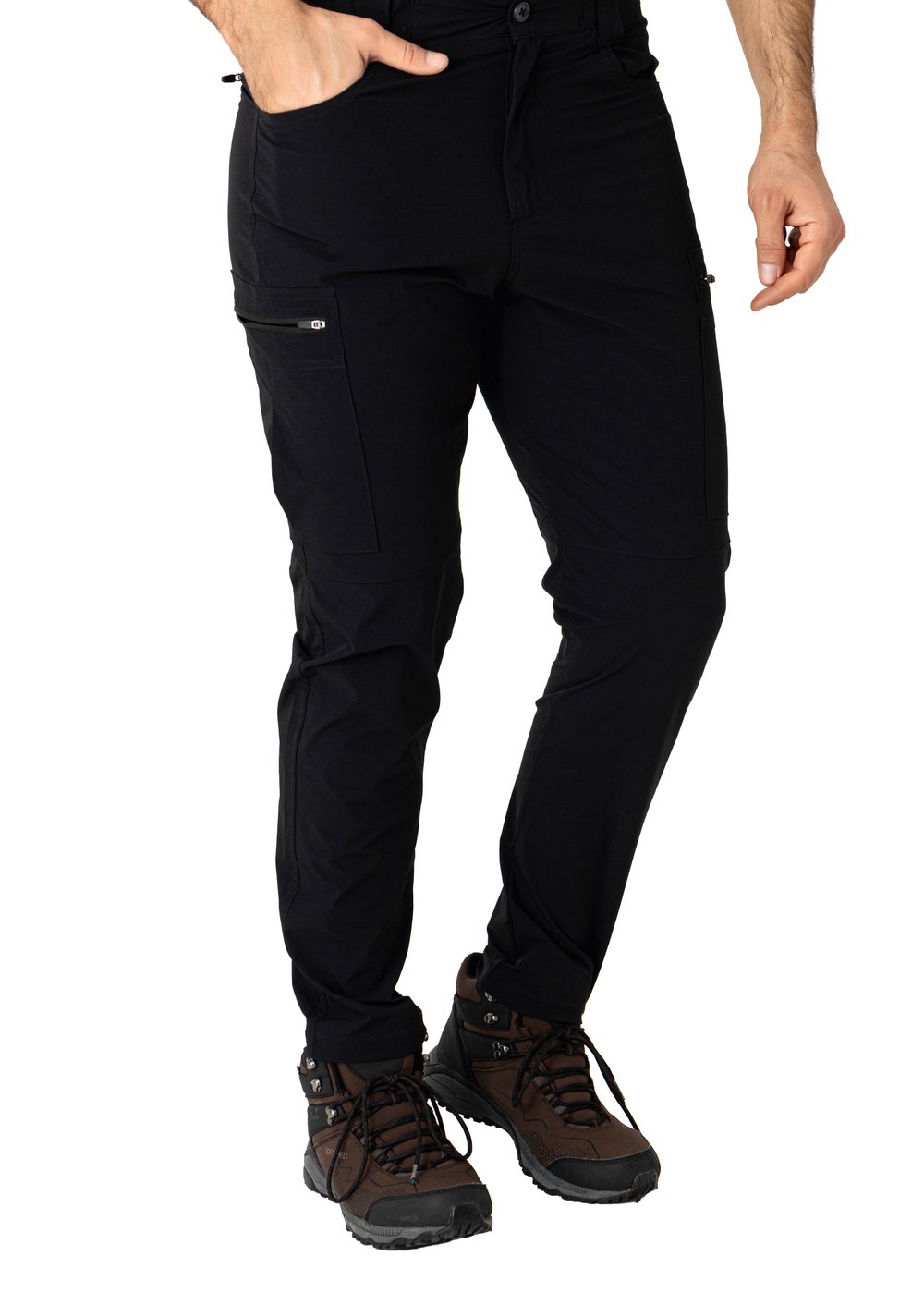 CROZWİSE OUTDOOR DAR PAÇA ERKEK PANTOLON SİYAH