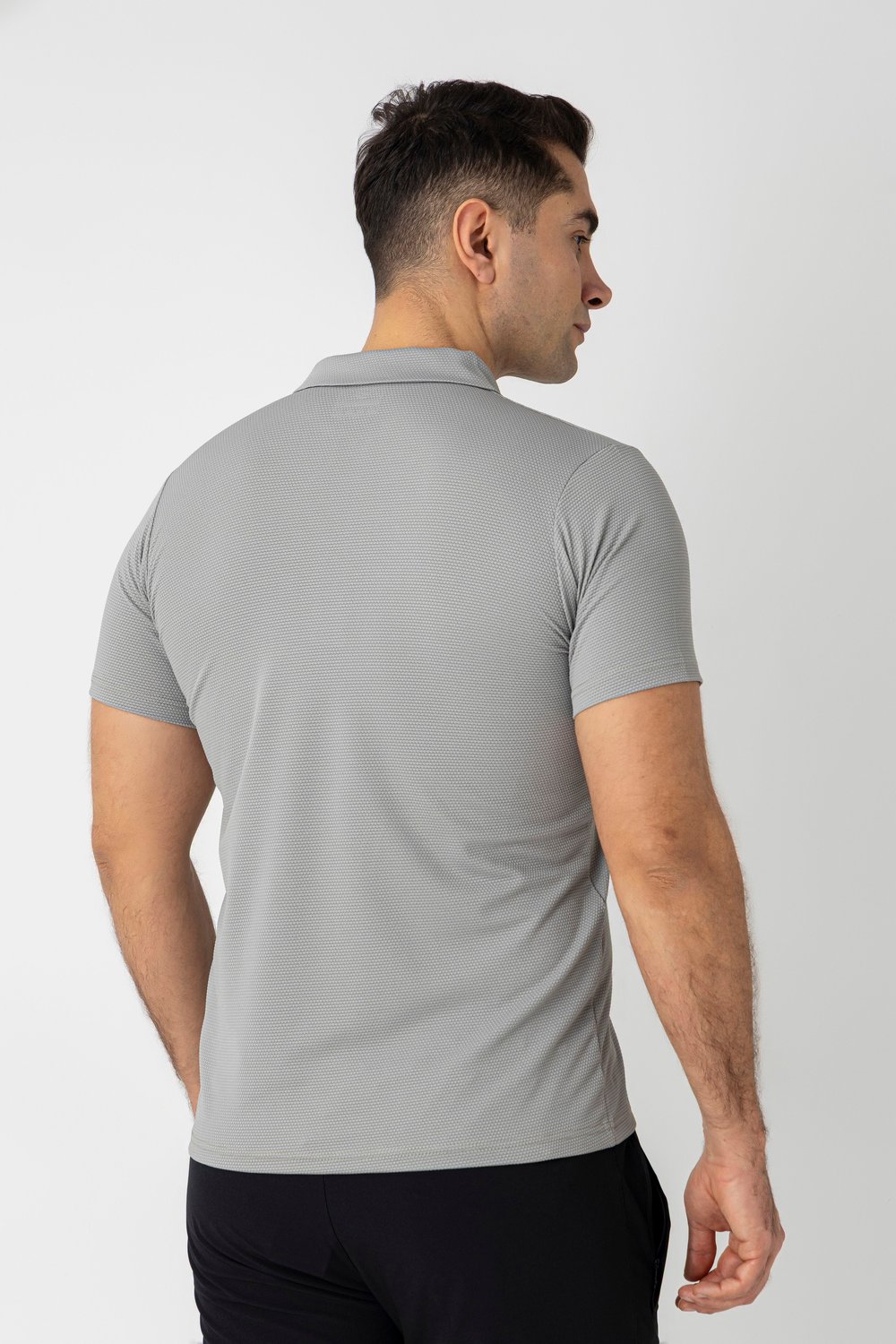 CROZWİSE WAFFLE POLO YAKA T.SHİRT GRİ