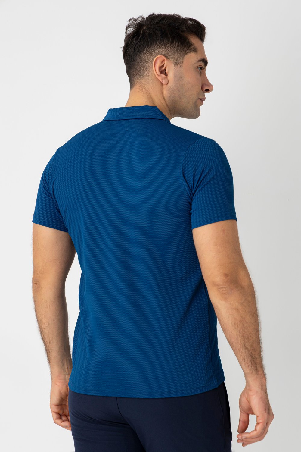 CROZWİSE WAFFLE POLO YAKA T.SHİRT SAX/LACİVERT