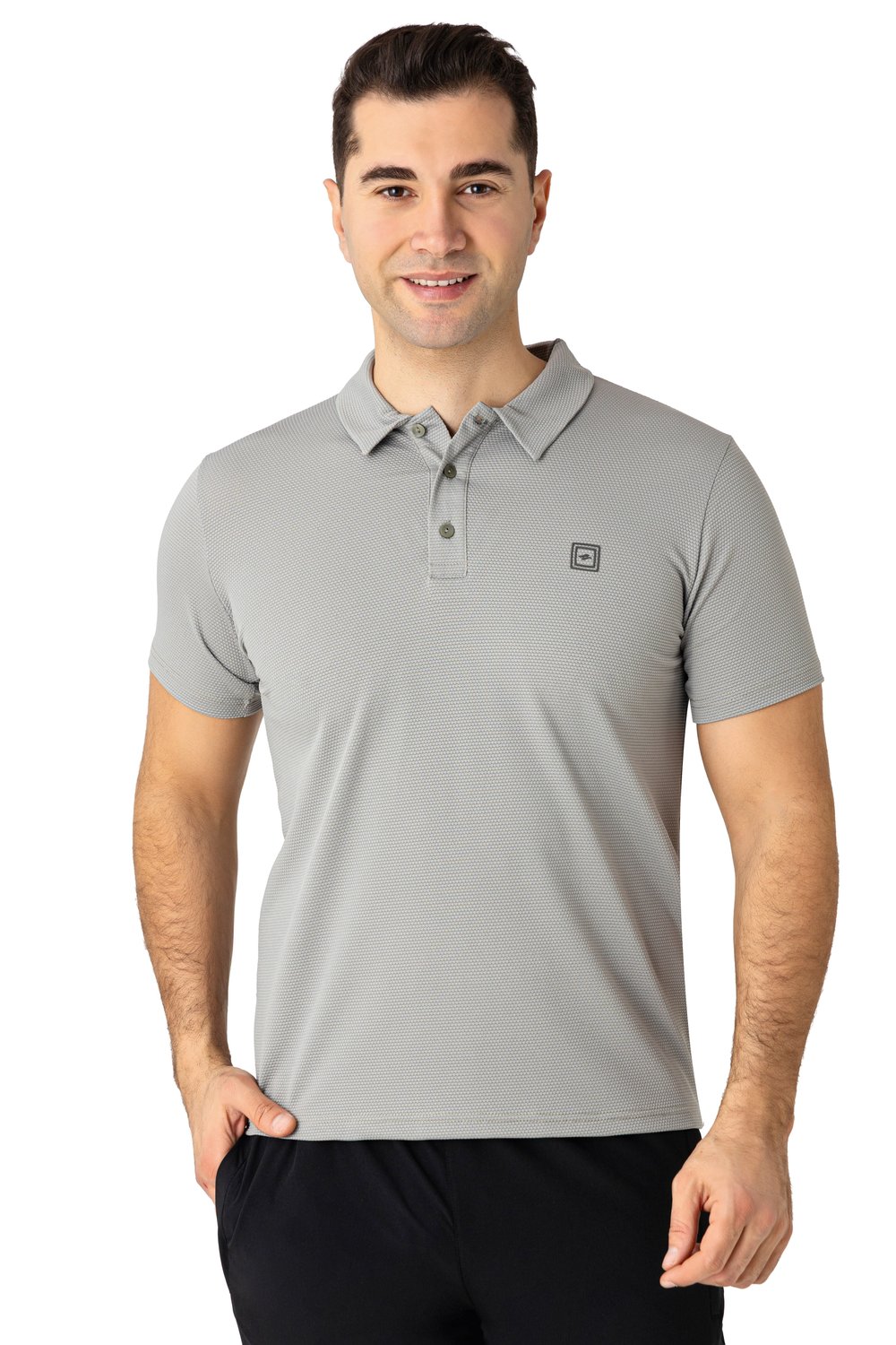 CROZWİSE WAFFLE POLO YAKA T.SHİRT GRİ