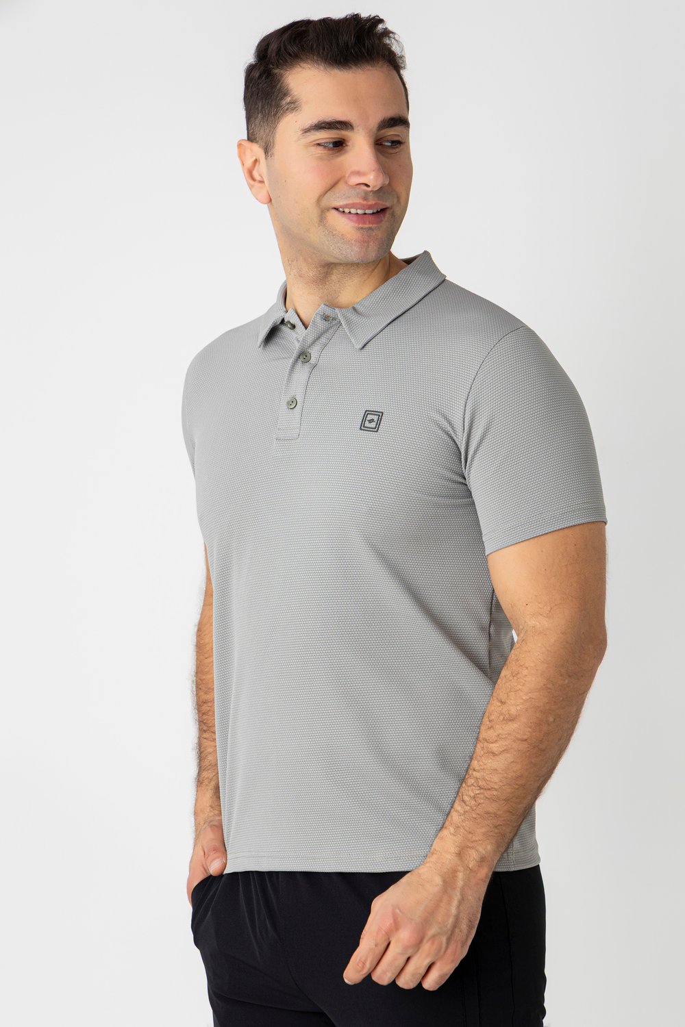 CROZWİSE WAFFLE POLO YAKA T.SHİRT GRİ