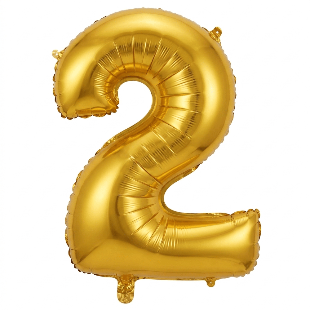 FOLYO BALON 40 İNÇ 102 CM GOLD RAKAM 2 YAŞ