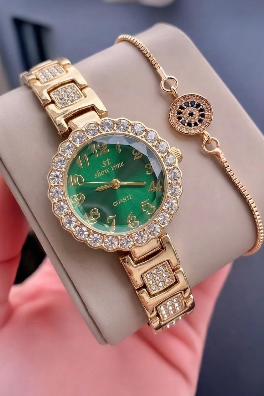 İNCE BONCUK | GOLD-YEŞİL ST204