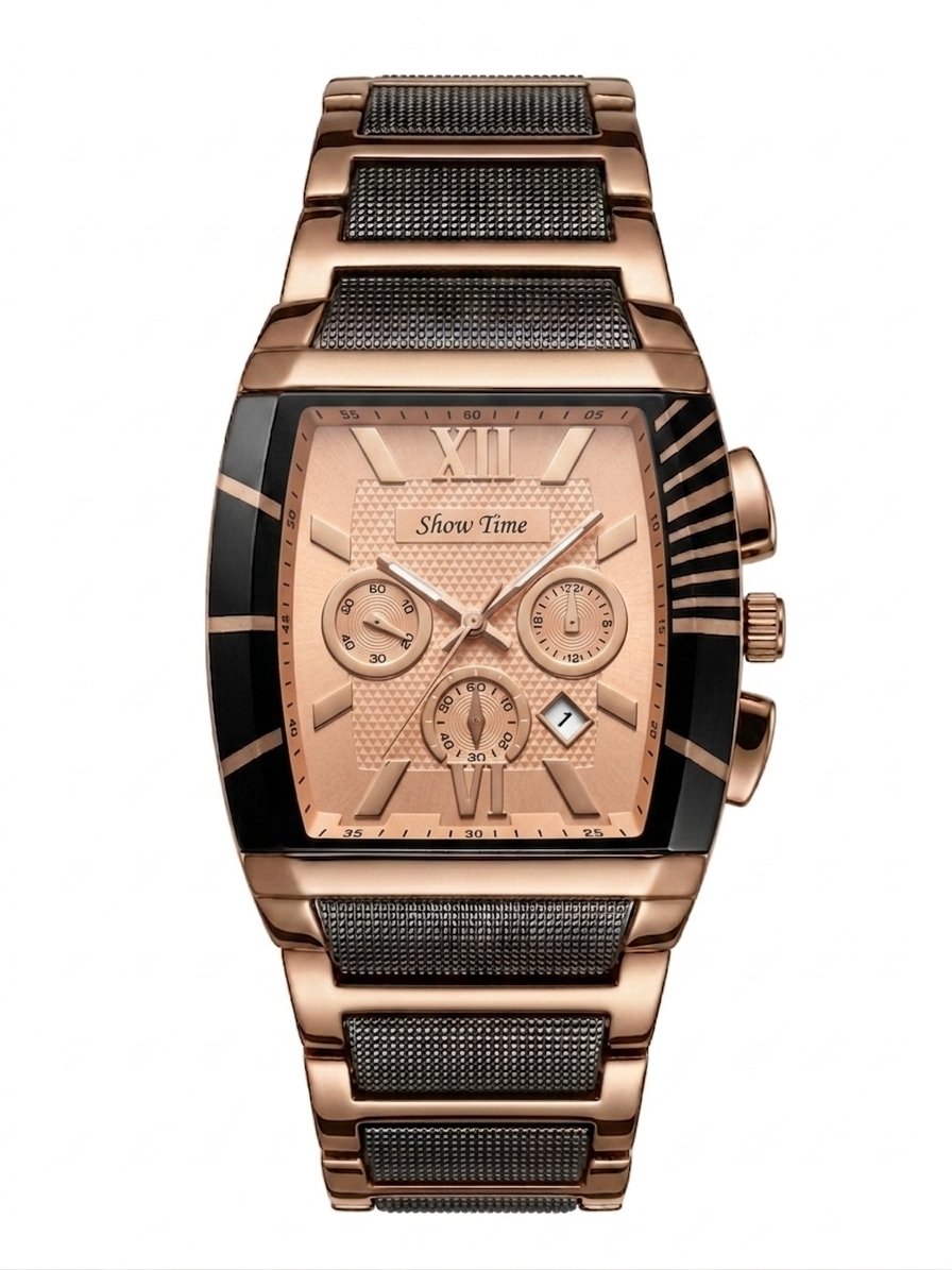 PLİCE KARE | SİYAH-ROSE ST14